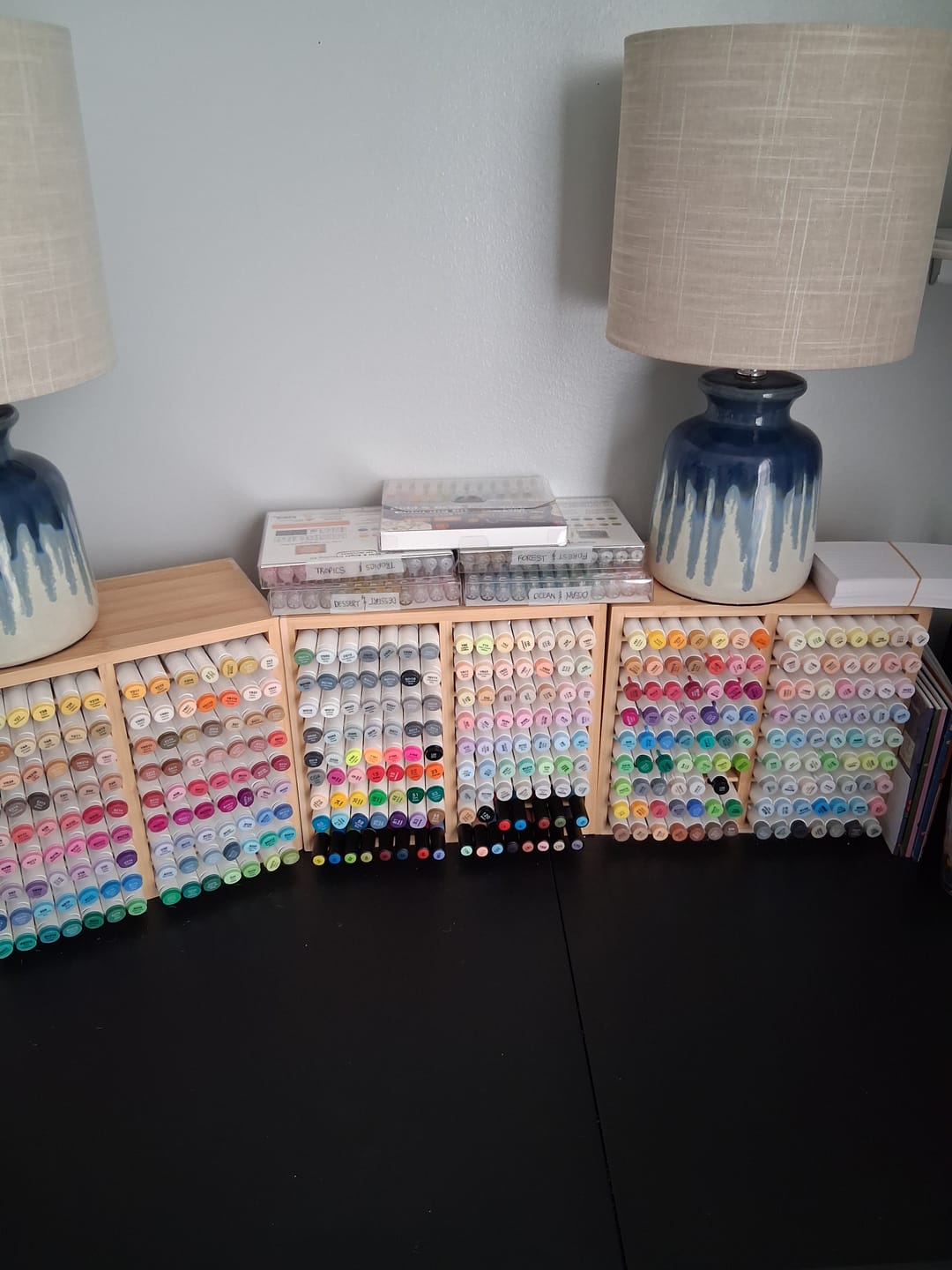 Customer photo review of Ohuhu Bamboo Marker Organizer
