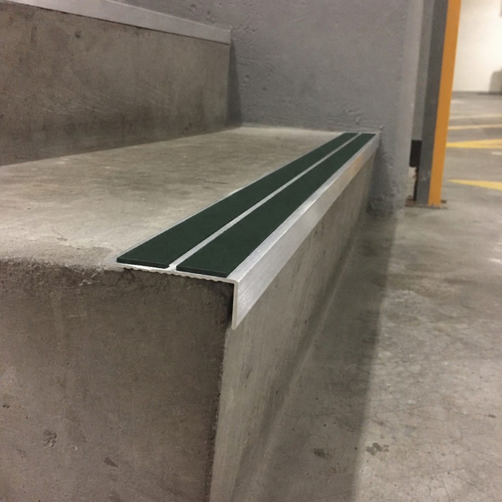 Customer photo review of Double Channel Stair Nosing 2.75m Rake Back 93mm Tread