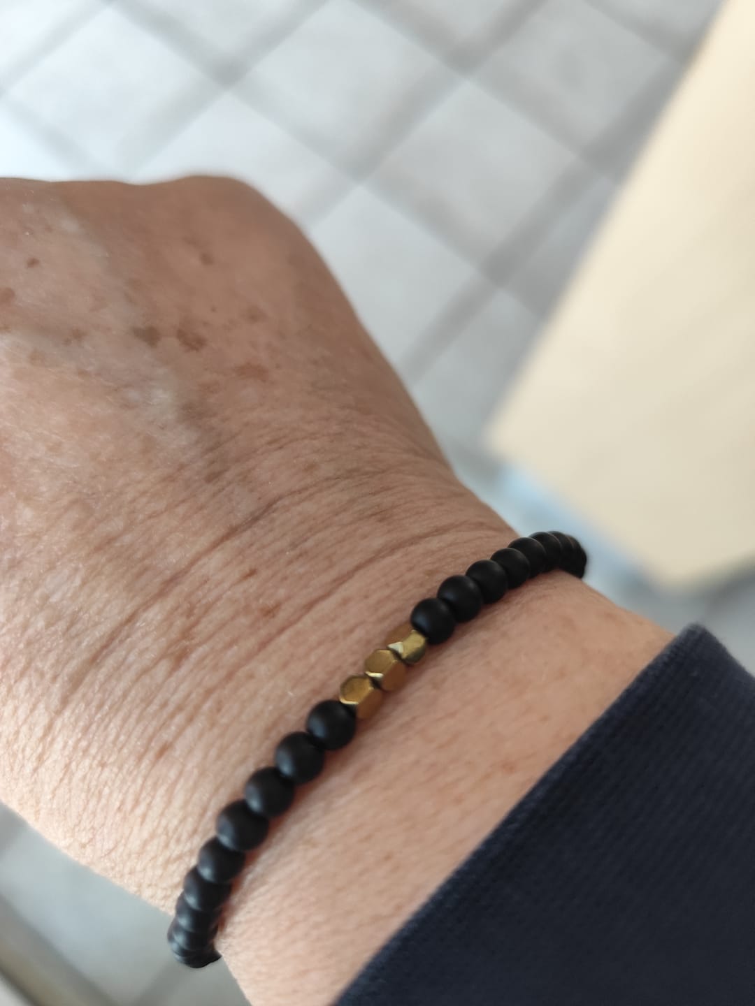 Customer photo review of Obsidian Armband