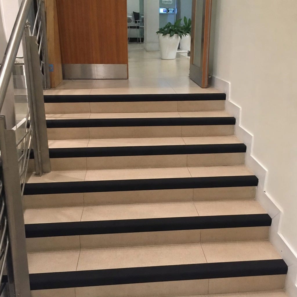 Customer photo review of Anti Slip GRP Stair Treads Black Nosing 10 Year Guarantee