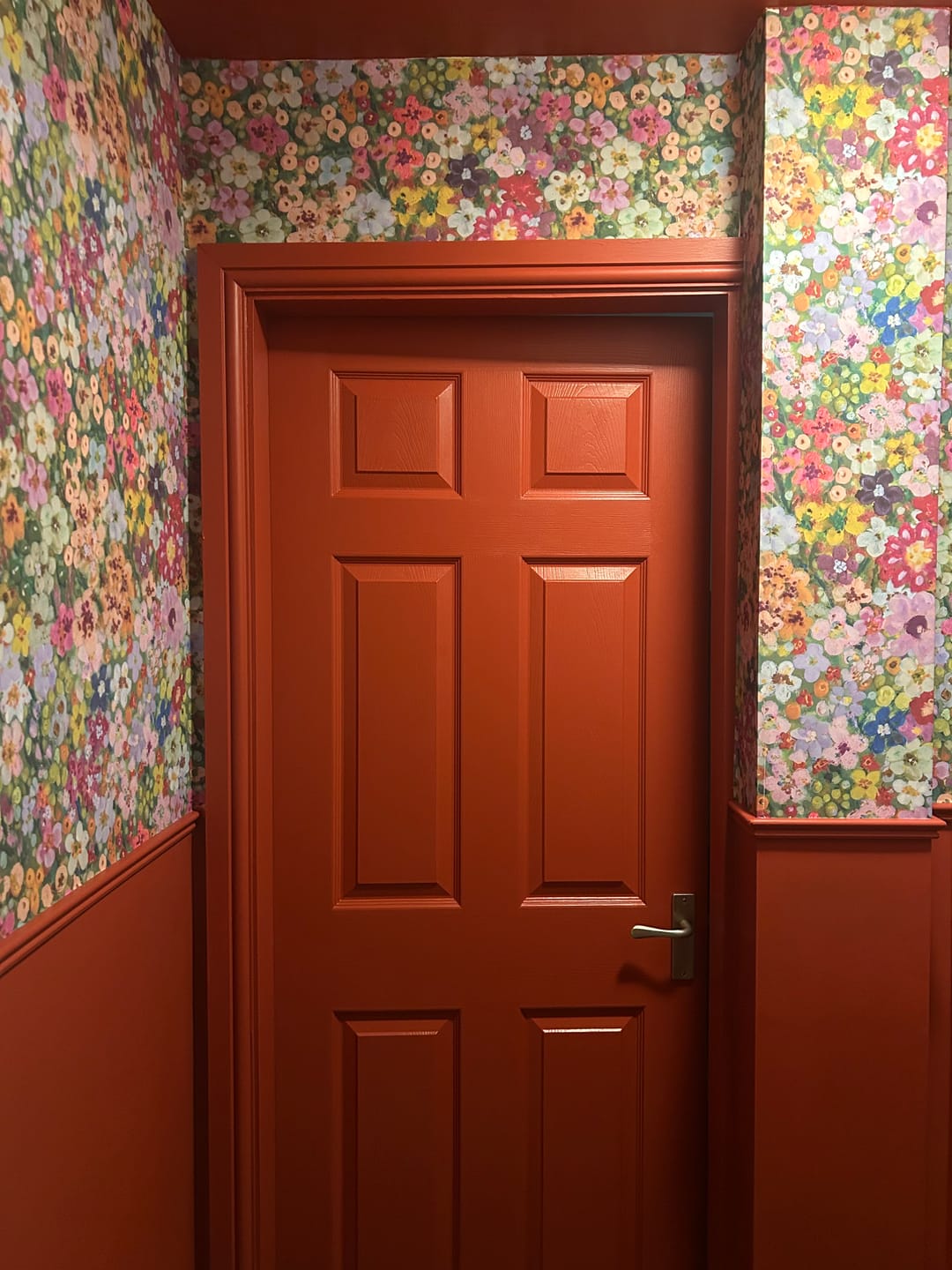 Customer photo review of Eurydice - Painted Bright Colourful Floral Pattern Wallpaper Mural