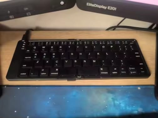 Customer photo review of AA OOS TypeNest™ Foldable Bluetooth Keyboard with Stand — Pairs 3 Devices