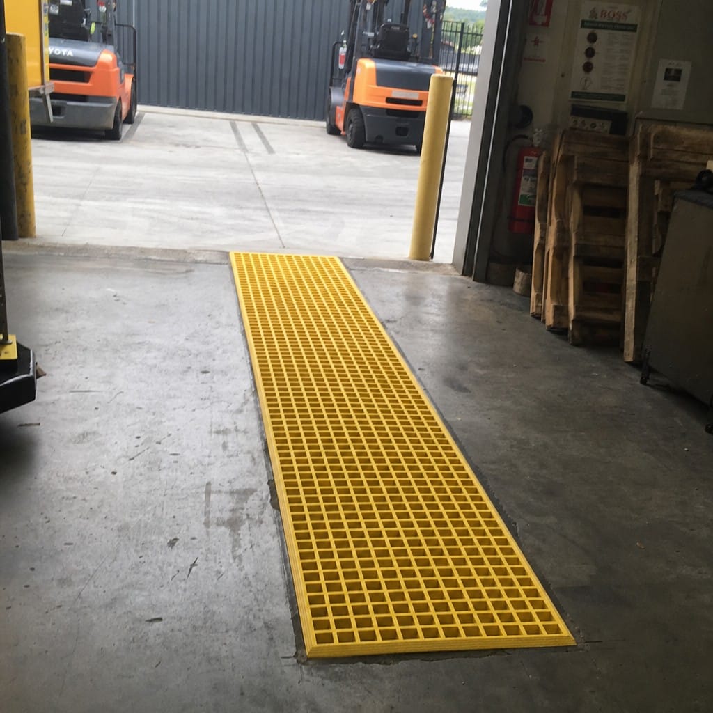 Customer photo review of GRP Open Mesh Grating 50mm Slip Resistant Ramps