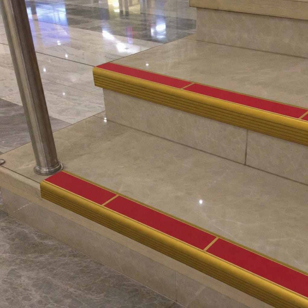 Customer photo review of Rake Back Double Channel Stair Nosing 3.22m 93mm Tread Vinyl Lino
