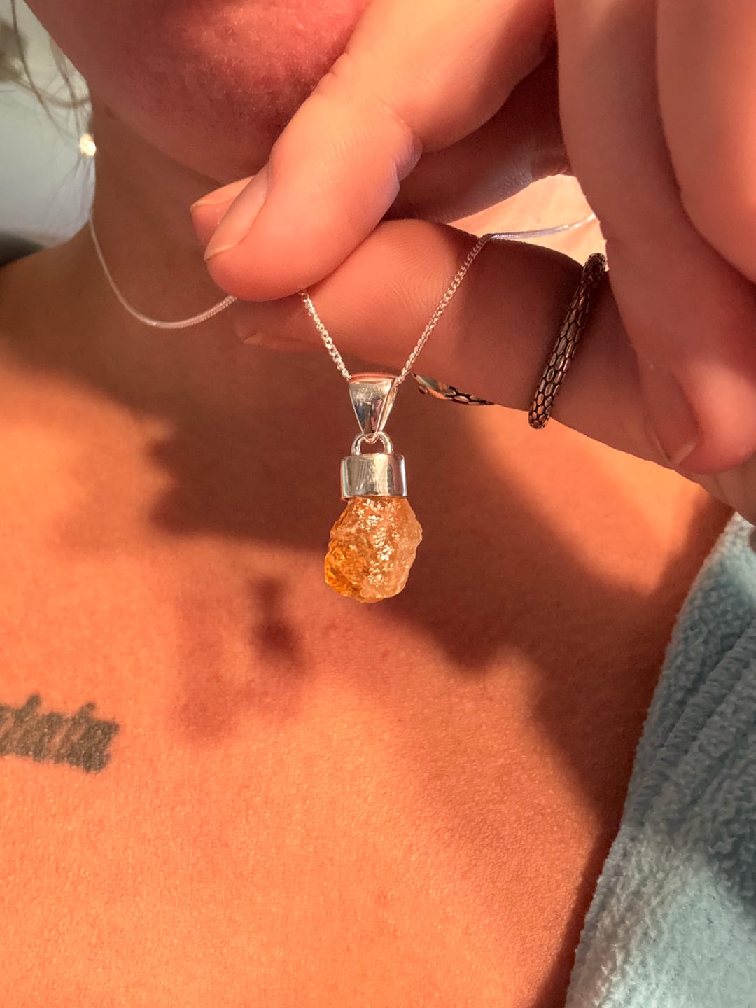 Customer photo review of Berlock Rå Citrin Silver