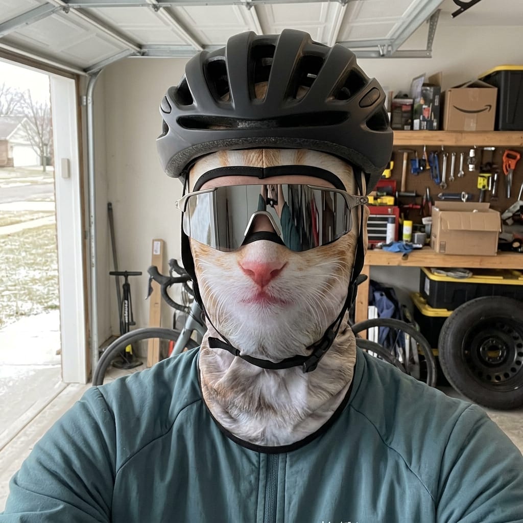 Customer photo review of Animal Masks for Winter Rides