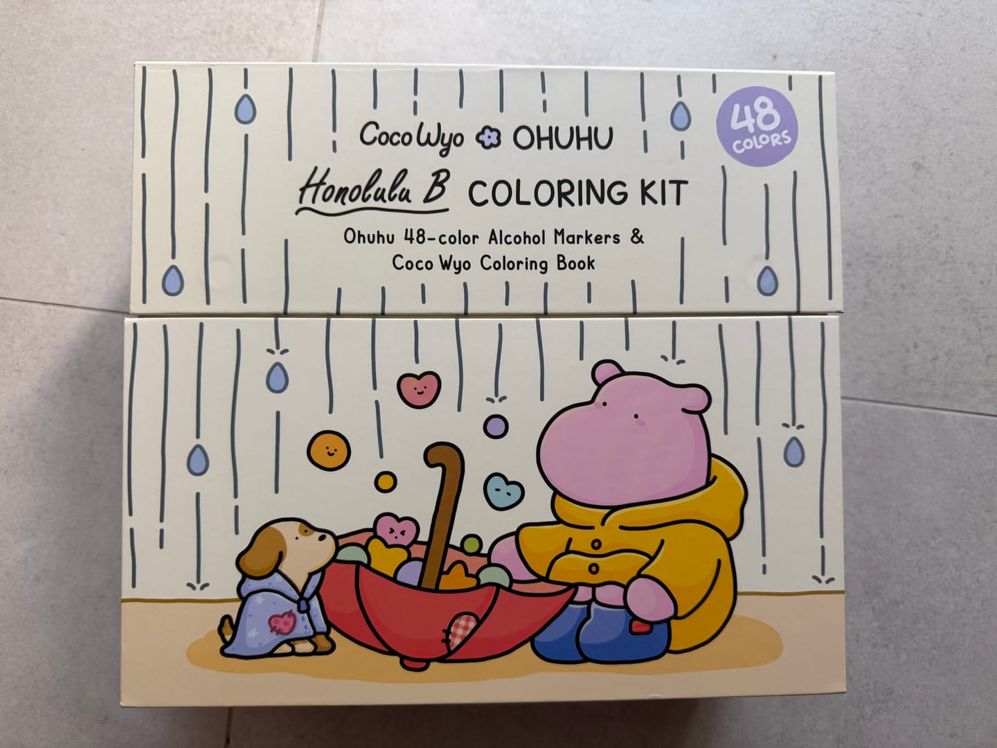 Customer photo review of Ohuhu x Coco Wyo Cozy Mood Coloring Kit, Honolulu B 48 Colors Alcohol Markers with Brush & Fine Dual Tips, Coloring Book with Mood Tracker Pages