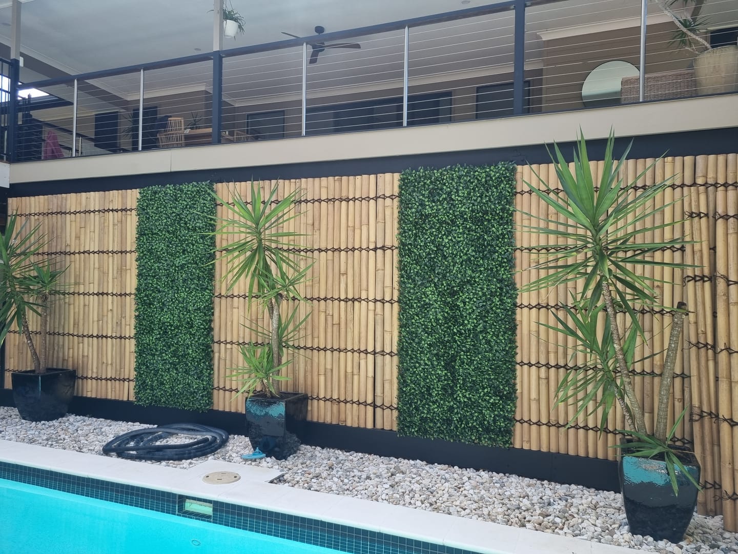 Customer photo review of Jasmine Artificial Hedge Panel 1m x 1m – SGS UV Resistant