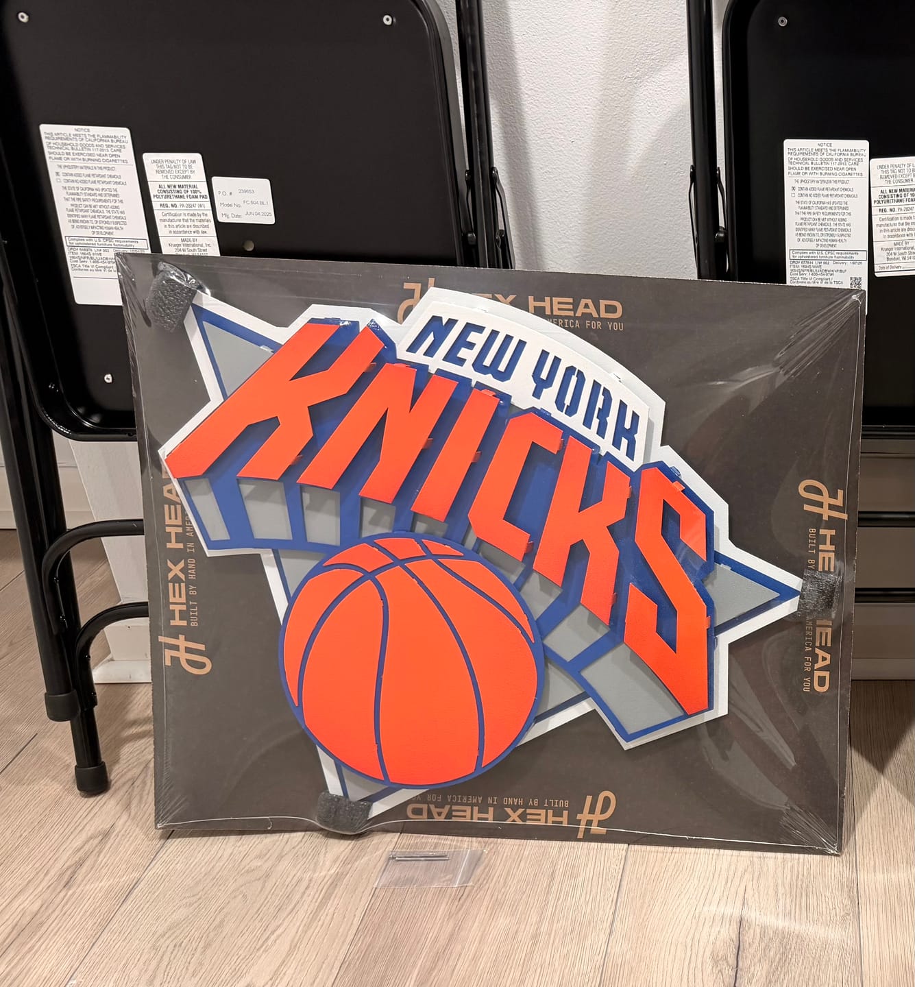 Customer photo review of New York Knicks 3D Vintage Metal Wall Art