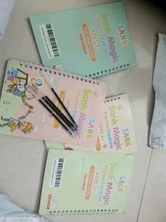 Customer photo review of Sank Magic Practice Copybook Set for Kids – Reusable Handwriting & Learning Books (4 Books)