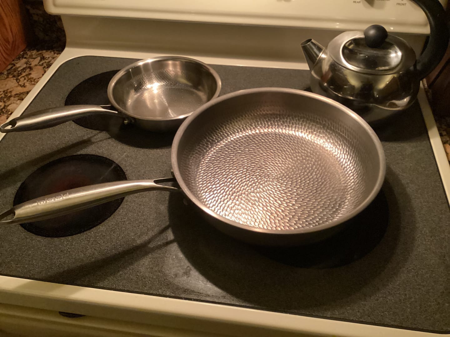 Customer photo review of Hand-Hammered Titanium Pan