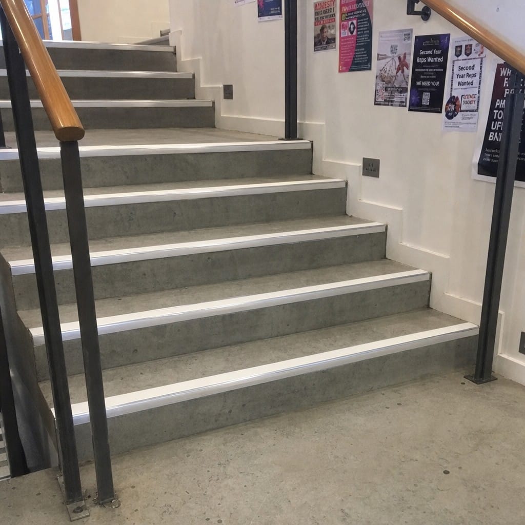 Customer photo review of Rake Back Aluminium Stair Nosing | Single Channel | 3.22m (3220mm)
