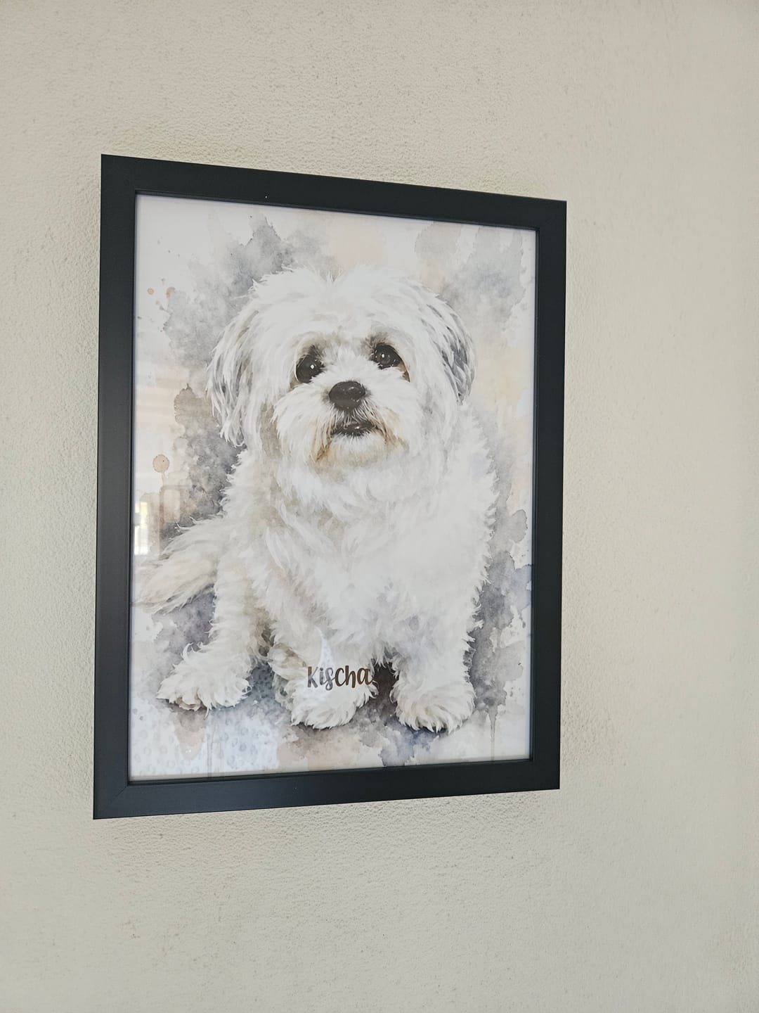 Customer photo review of Realistisch Aquarelportret - Gepersonaliseerde Poster