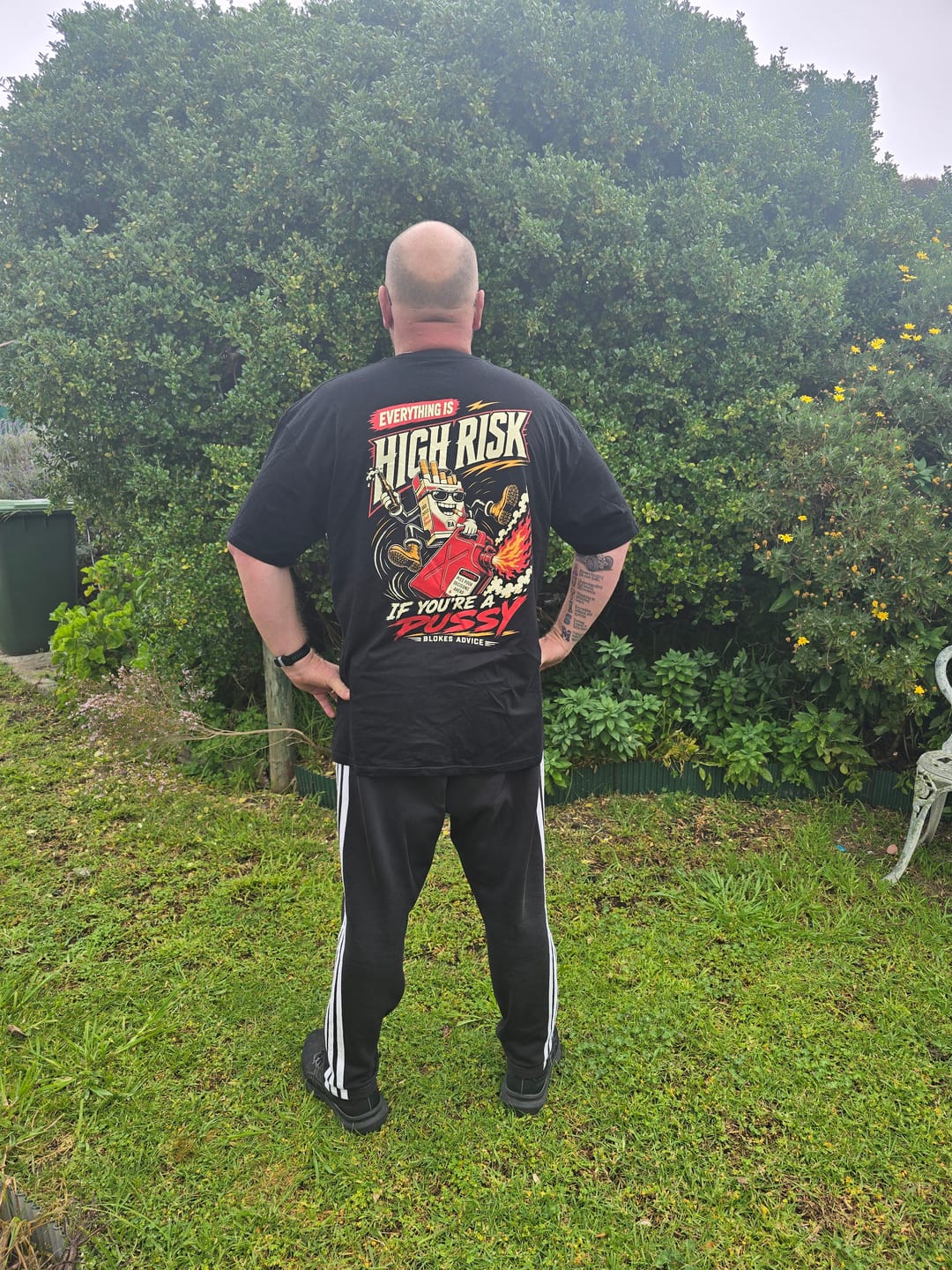 Customer photo review of Risky Tee