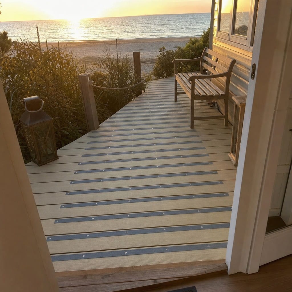 Customer photo review of GRP Decking Strip 90mm Non Slip 1m 1.5m 3m Lengths