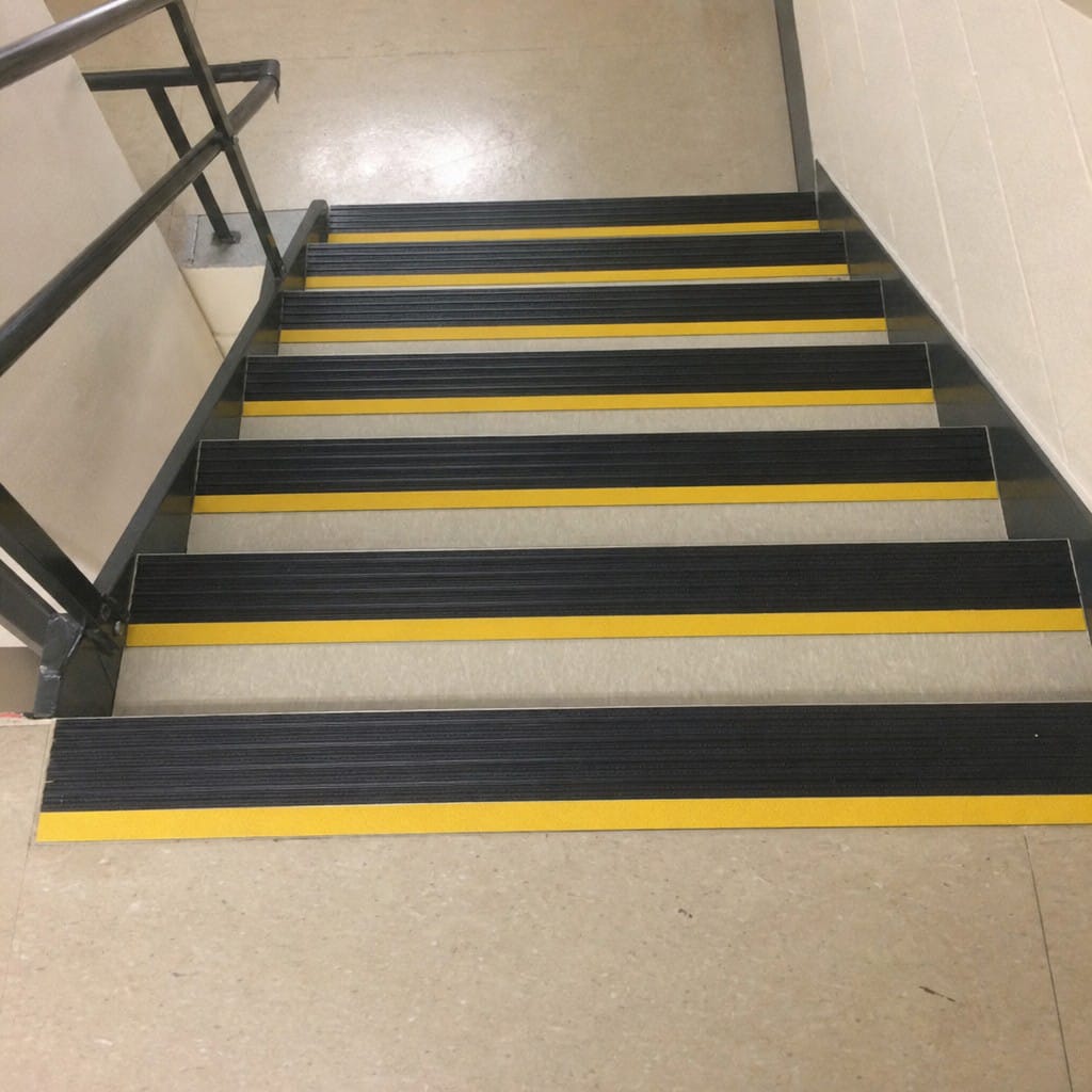 Customer photo review of Stair Tread Covers Aluminium Non Slip Resin Insert Commercial