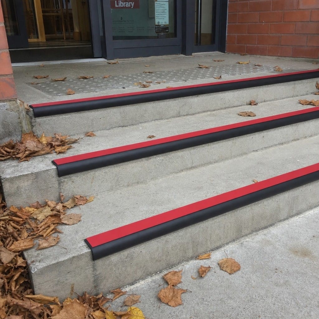 Customer photo review of Single Channel Stair Nosing 70mm Tread Bullnose 2.44m