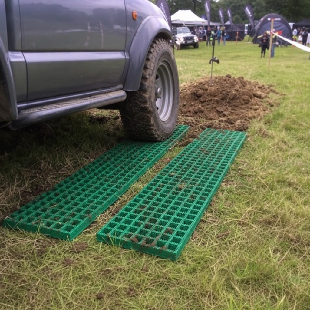 Customer photo review of GRP Bridging Ladders 4kg Fibreglass Support 4x4 Vehicles