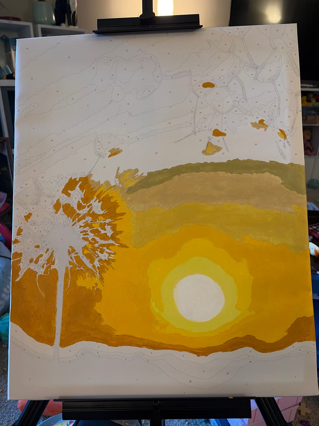 Customer photo review of Dandelion at Sunset | Paint by Numbers