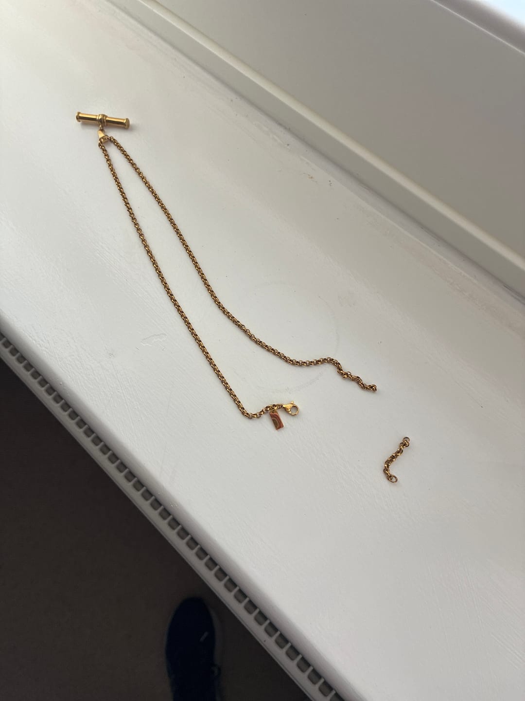 Customer photo review of Petite T-Bar Necklace