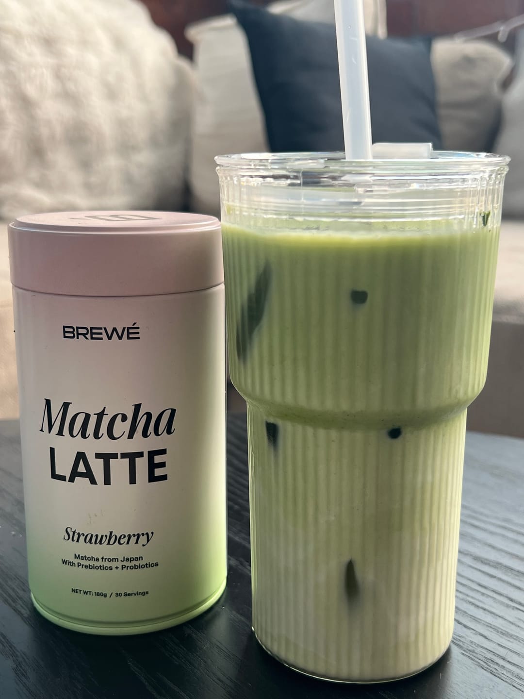 Customer photo review of Iced Oat Caramel Latte Coffee