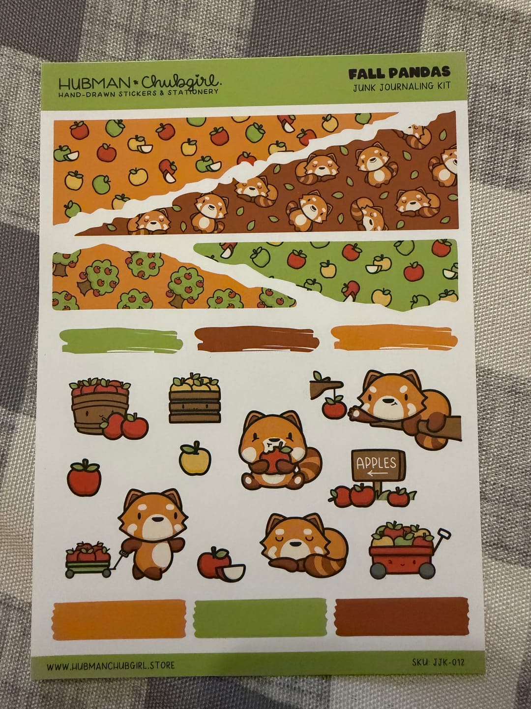 Customer photo review of Fall Pandas Days Junk Journaling Kit