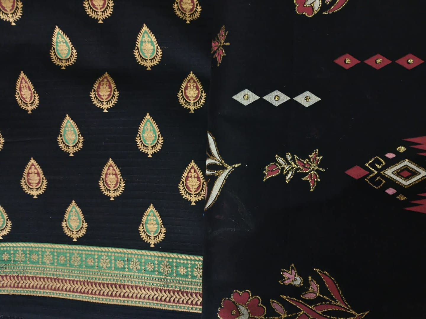 Customer photo review of Black Heritage — Printed Khaddar 2-Piece Unstitched Suit