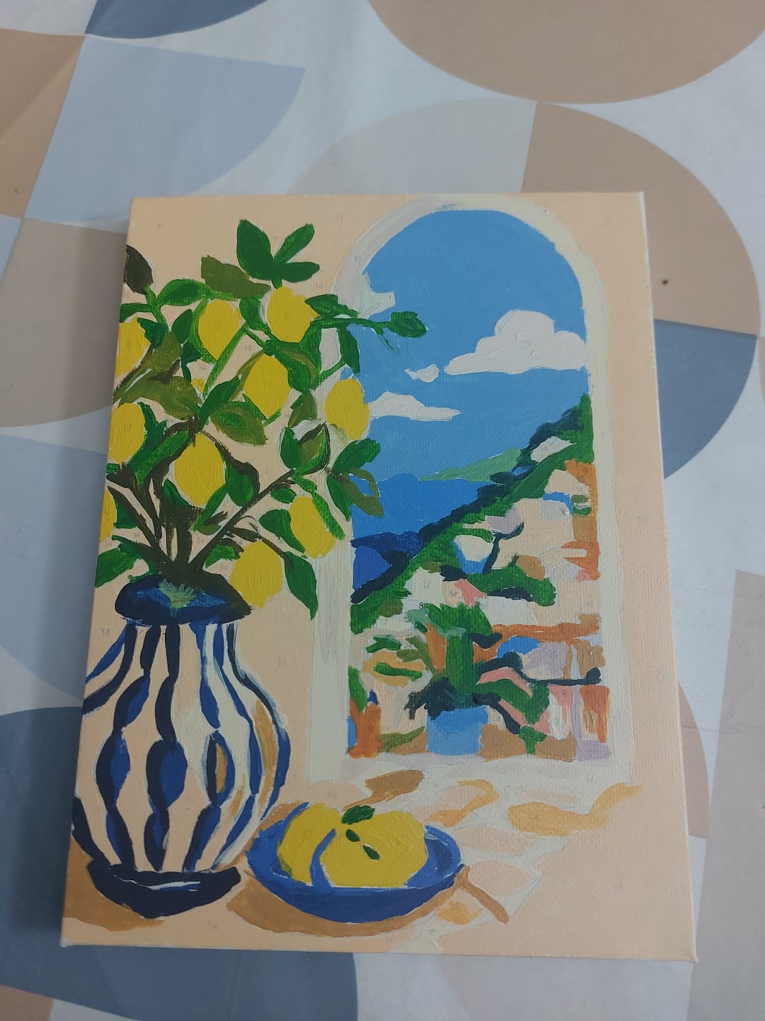 Customer photo review of 6 Mini Paintings - Mediterranean Dream Set