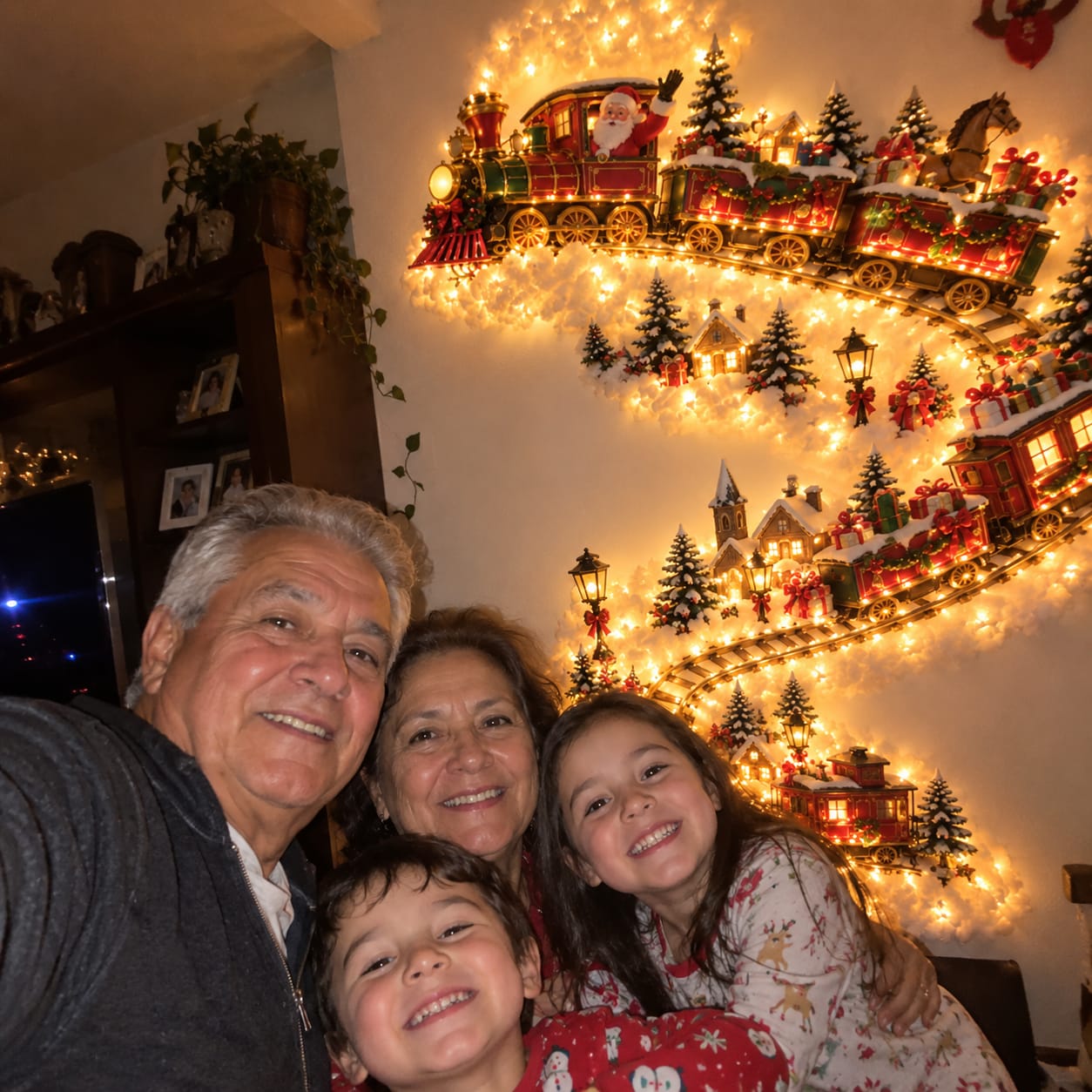 Customer photo review of Decoración Navideña de Pared con Luces