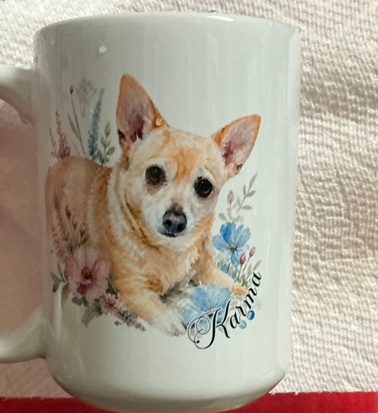 Customer photo review of Watercolor - Personalized Mug