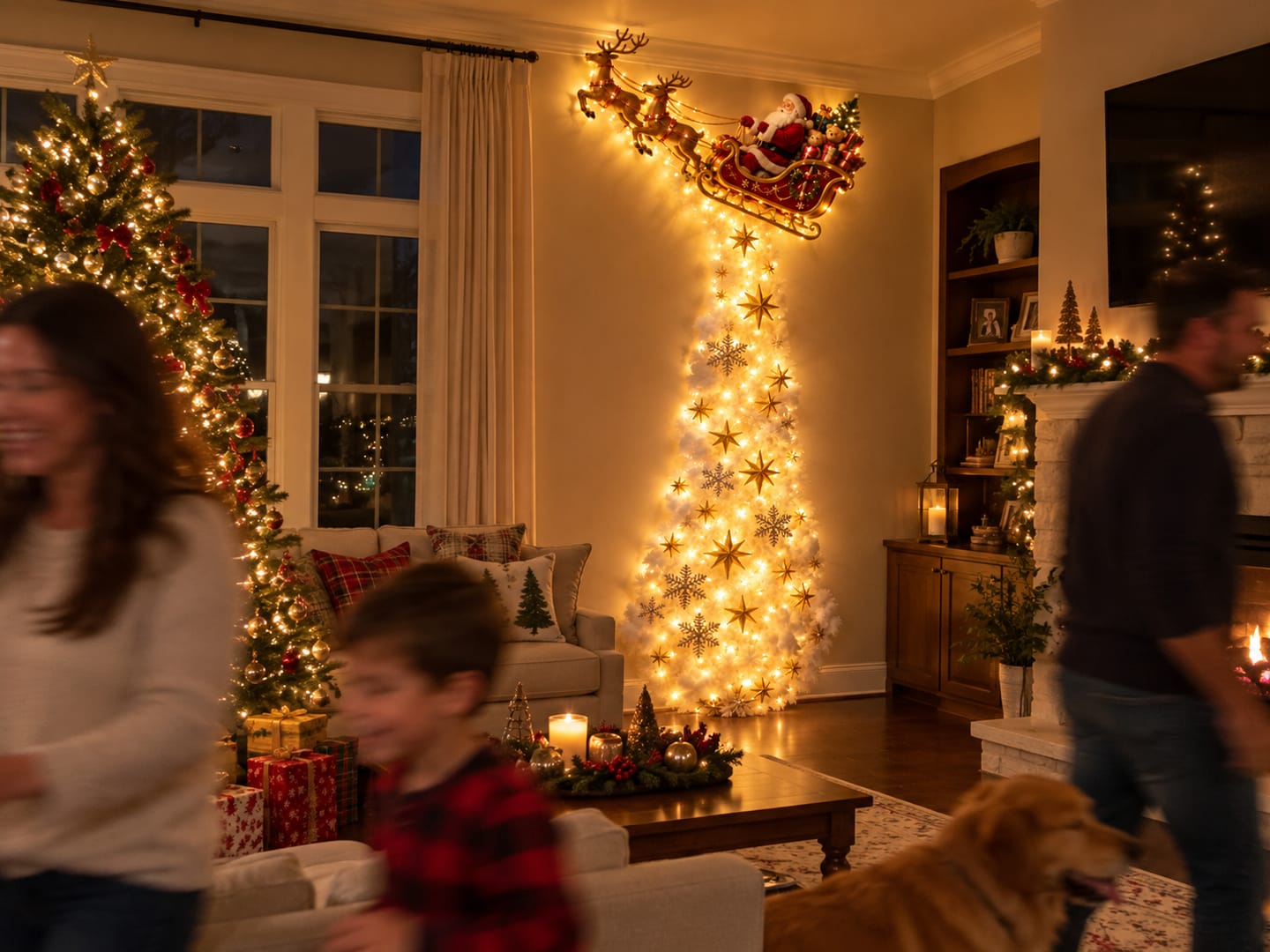 Customer photo review of Decoración Navideña de Pared con Luces