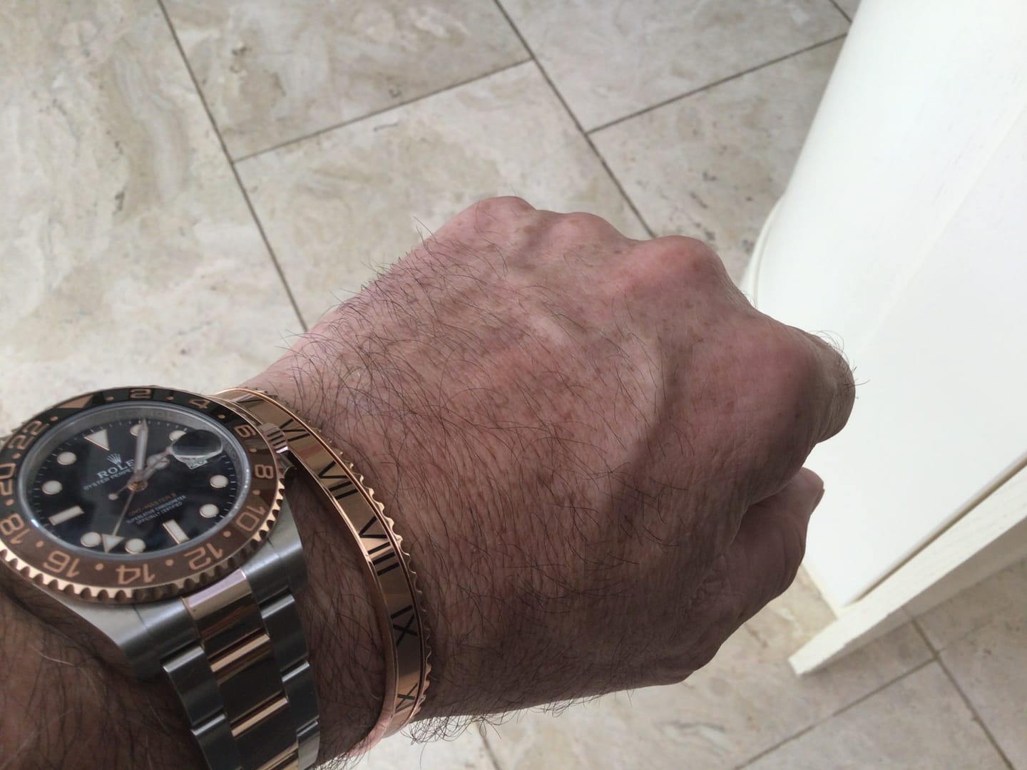 Customer photo review of ROMAN BEZELET ROSE GOLD