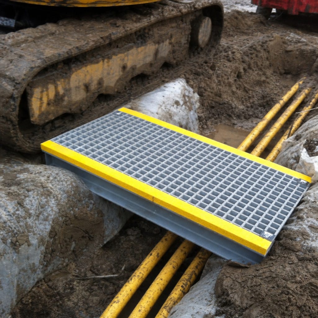 Customer photo review of Anti Slip Step Over Platform GRP 27kg Pipework Access