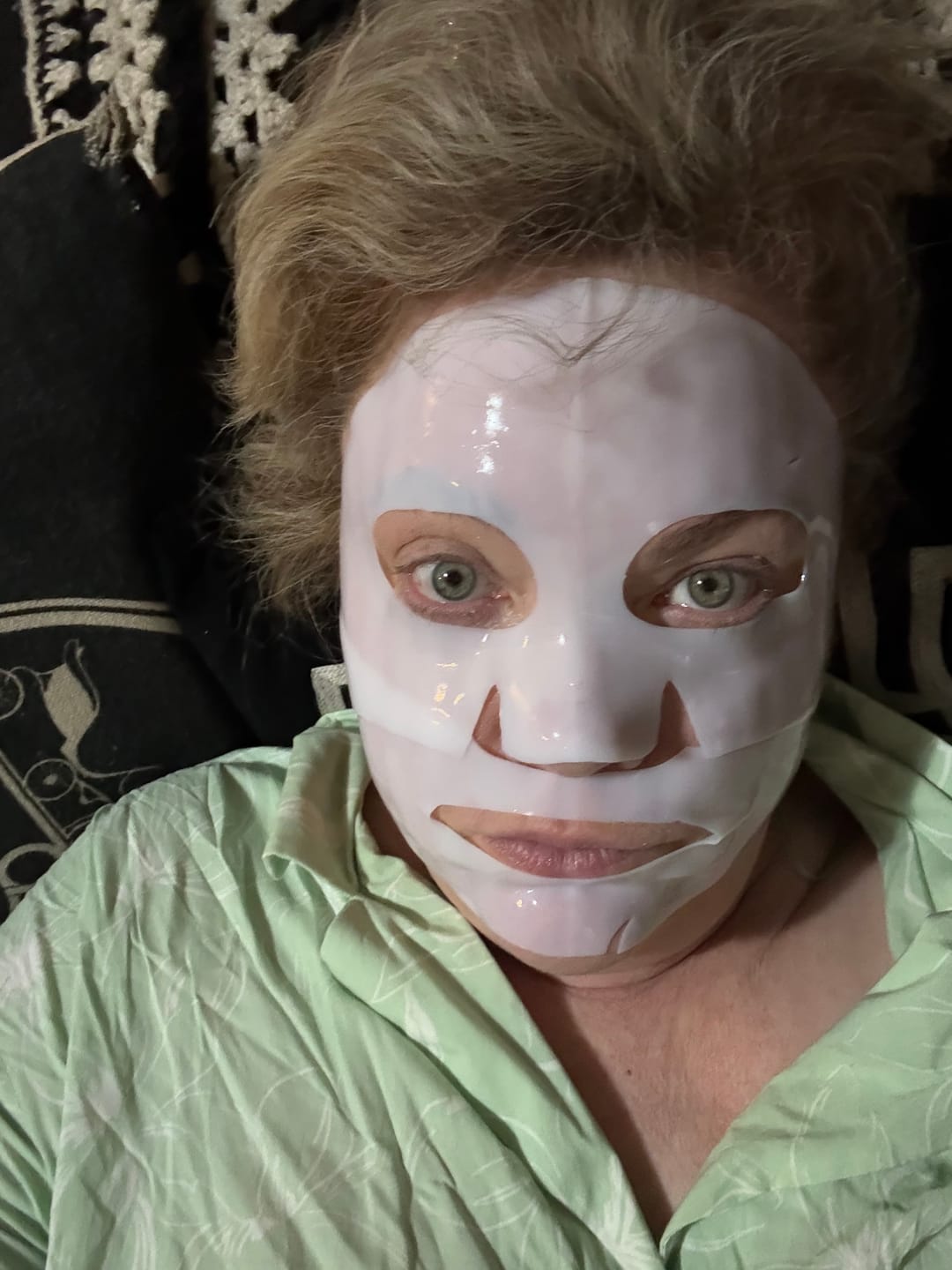 Customer photo review of Glass Skin Facial Mask Collagen Bundle 4pk