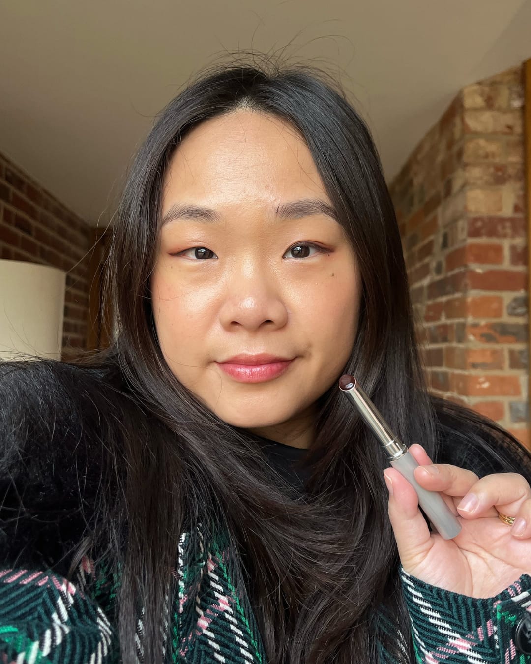 Customer photo review of Bee Stung Honey Lipstick