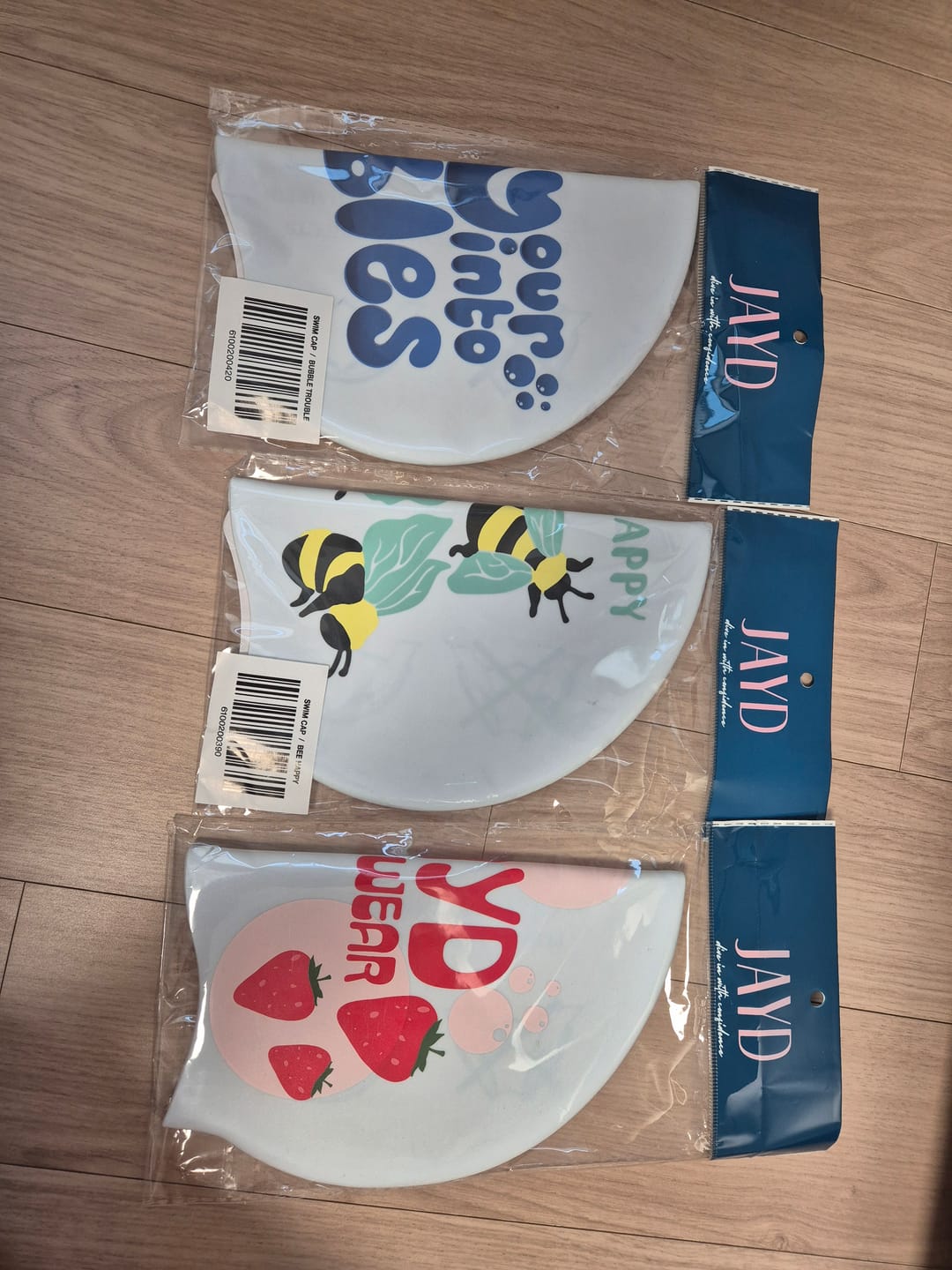 Customer photo review of JAYD Swim Cap - Bee Happy