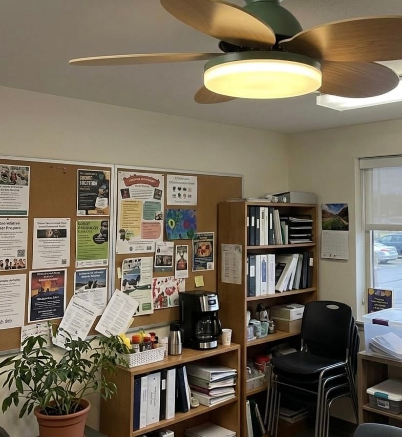 Customer photo review of Ventilateur de Plafond Moderne avec LED Intégrée et Télécommande