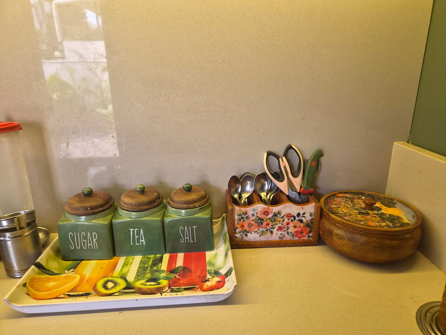 Customer photo review of Pastel Flora Cutlery Holder