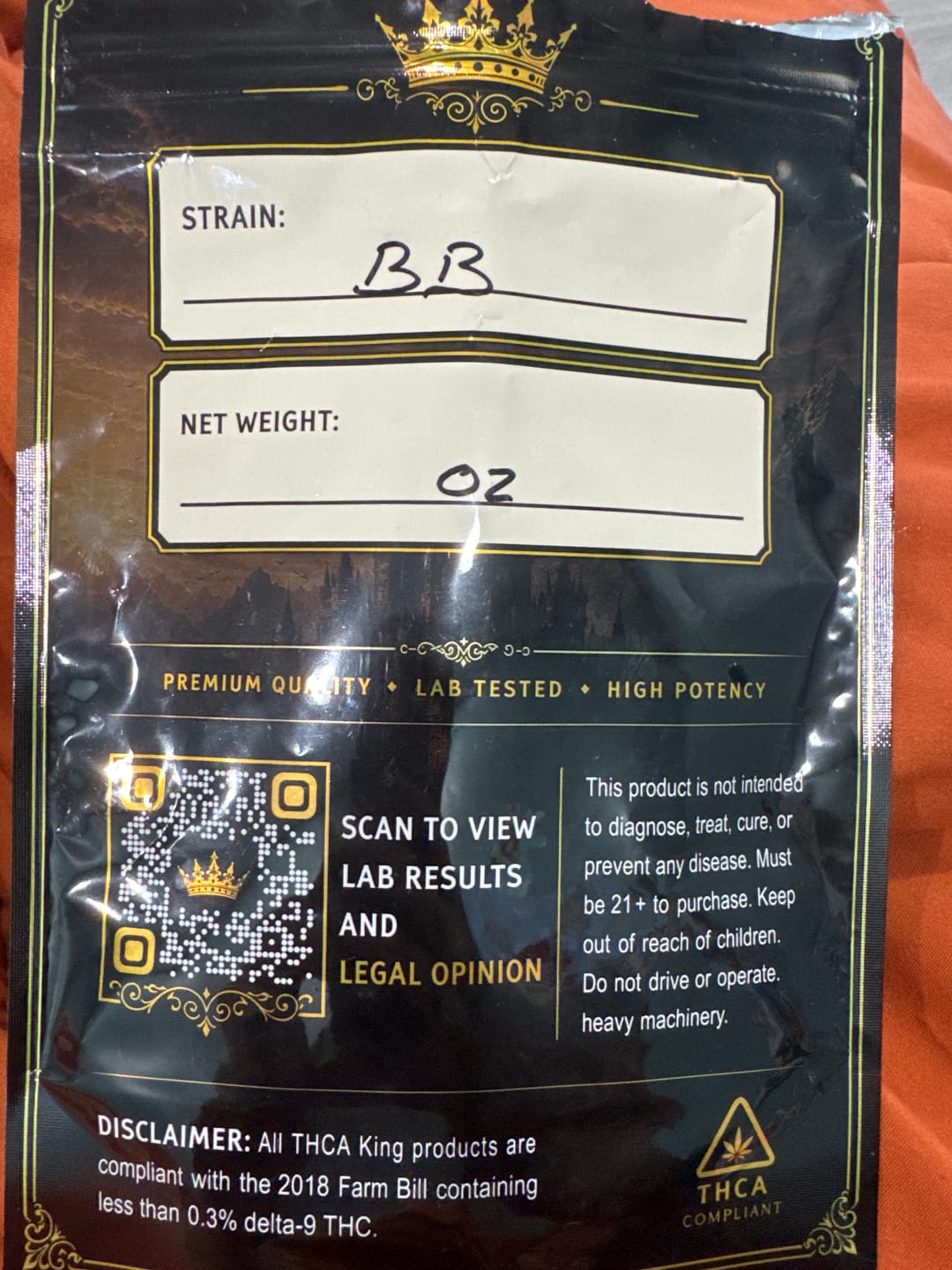 Customer photo review of Blackout Berries THCA Flower Ounce (28g)