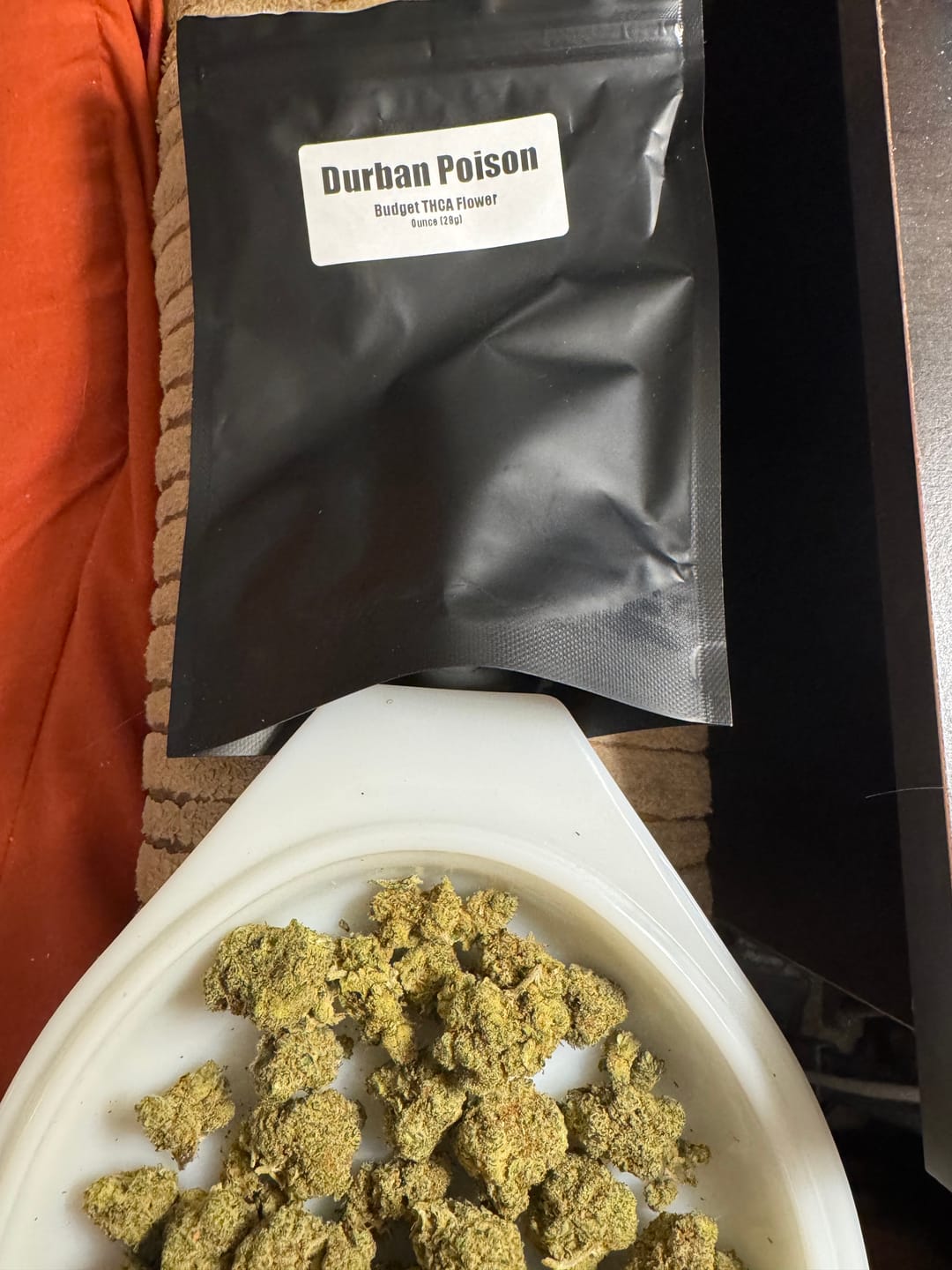 Customer photo review of Durban Poison THCA Flower