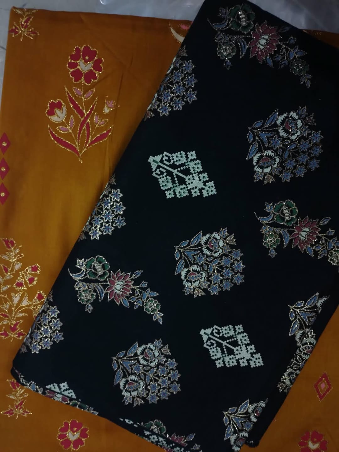Customer photo review of Black Heritage — Printed Khaddar 2-Piece Unstitched Suit