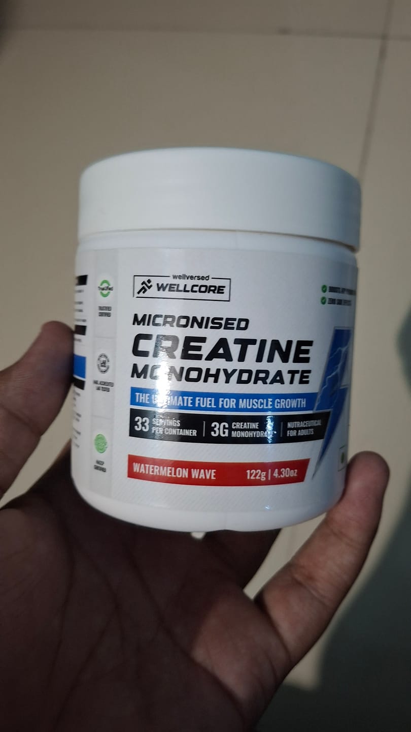 Customer photo review of Wellcore - Pure Micronised Creatine Monohydrate | Watermelon Wave (122g, 33 servings)