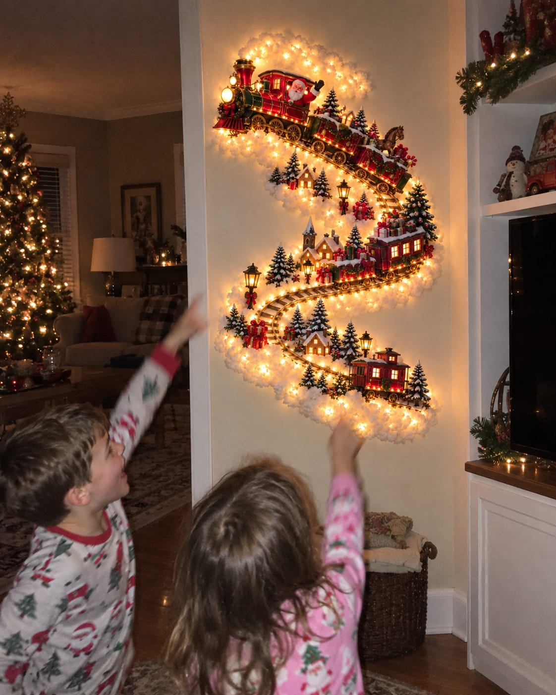 Customer photo review of Decoración Navideña de Pared con Luces