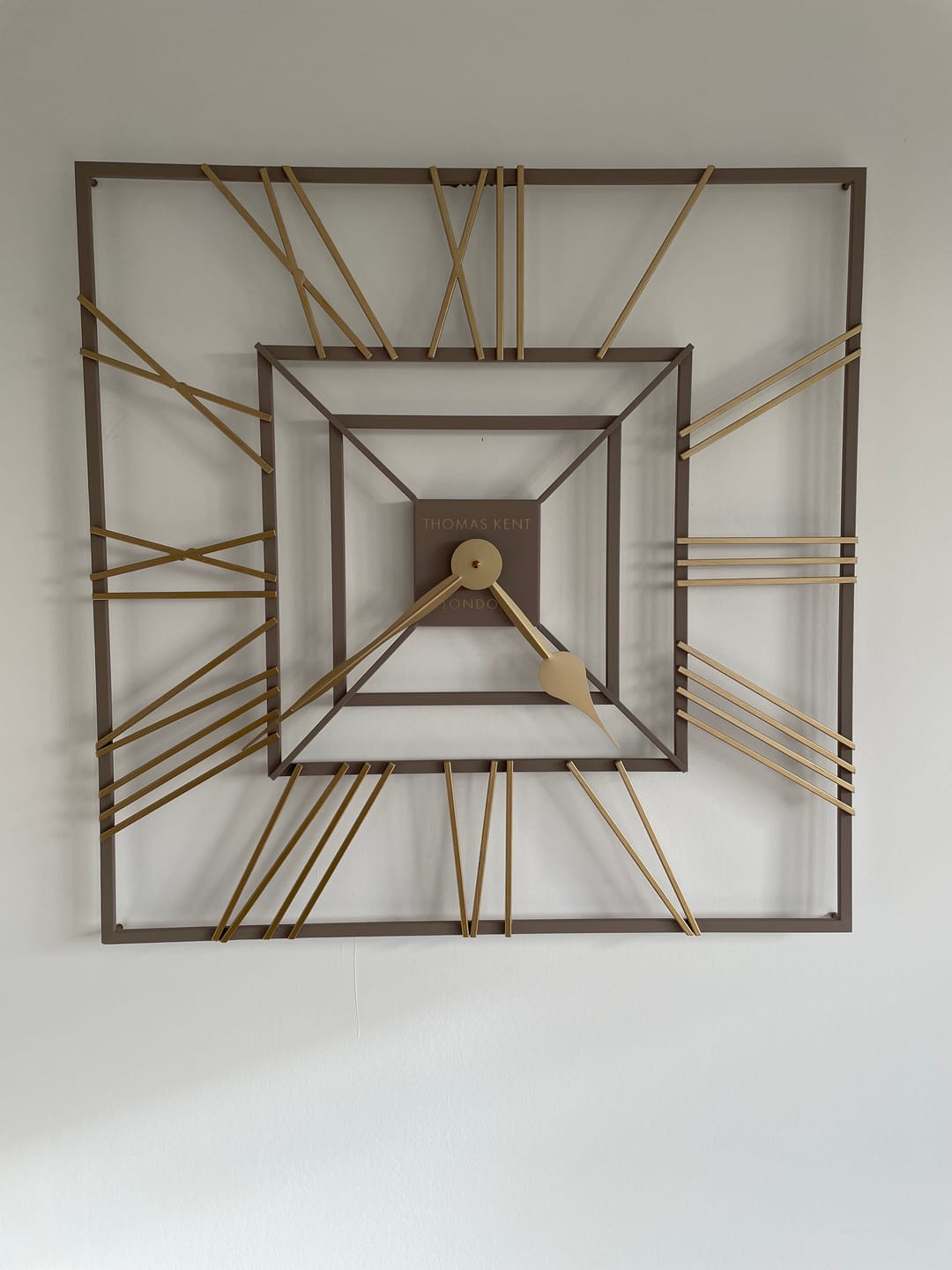 Customer photo review of Thomas Kent London. Summer House Outdoor/Indoor Wall Clock Square Taupe