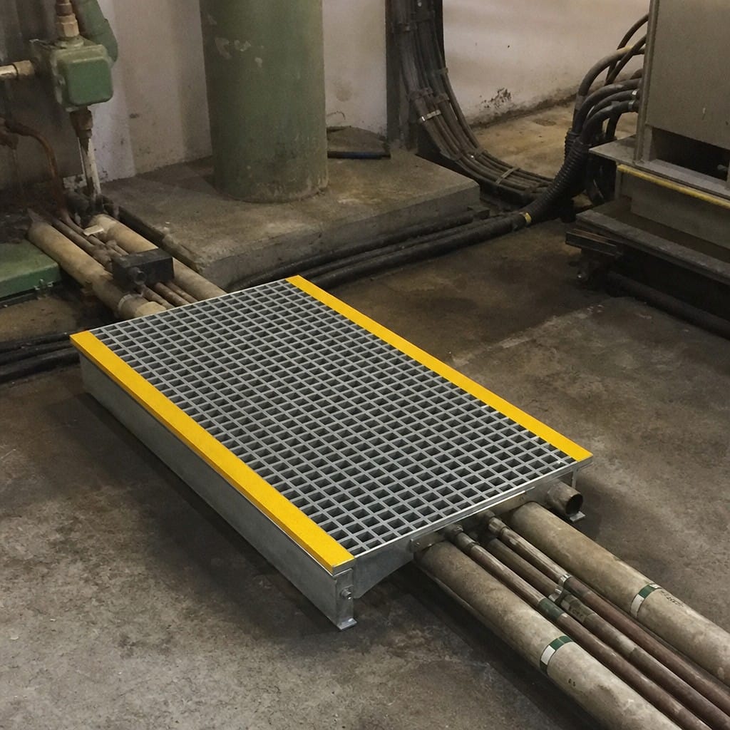 Customer photo review of Anti Slip Step Over Platform GRP 27kg Pipework Access