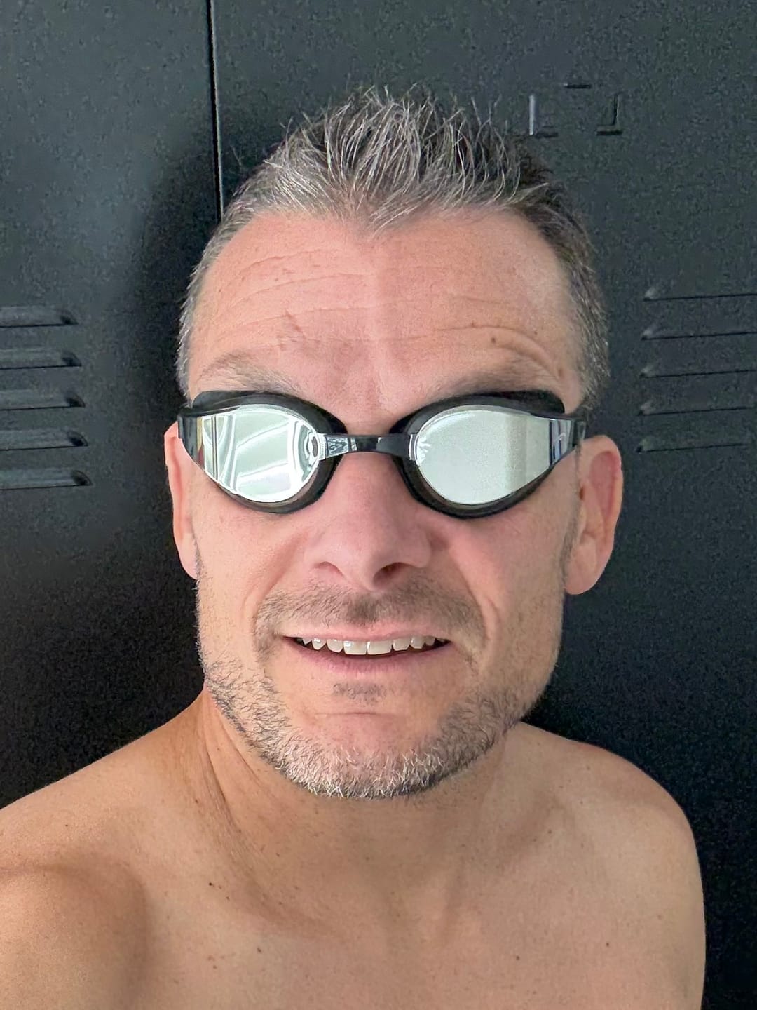 Customer photo review of NanoClear™ Strike Swim Goggles Tinted Mirror - (Black)