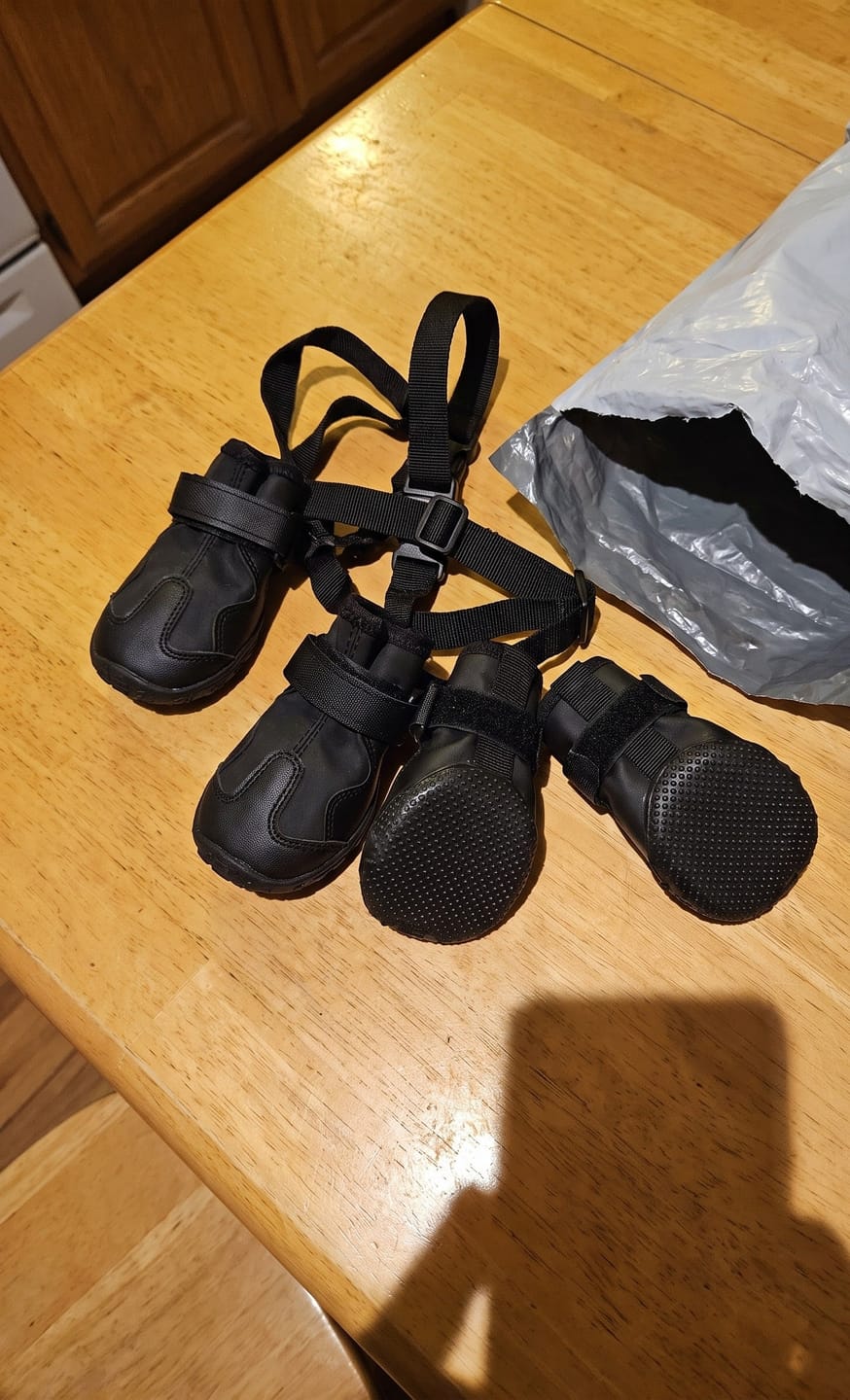 Customer photo review of Botas impermeables para perro