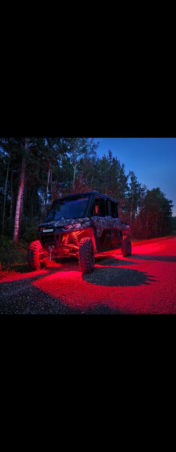 Customer photo review of Universal 8 Pods RGB Rock Light Kit for UTV ATV Jeep Truck SUV Car