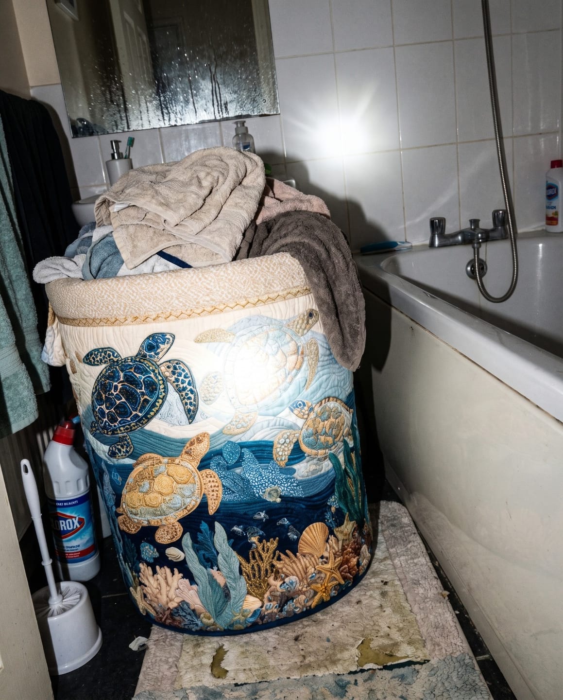 Customer photo review of Coral | Shell Shine Laundry Basket