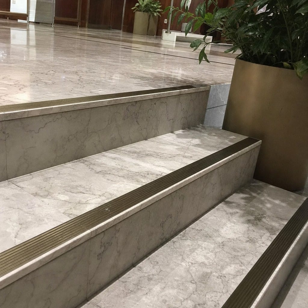 Customer photo review of Ribbed Stair Nosing 900x20mm Aluminium Anti Slip
